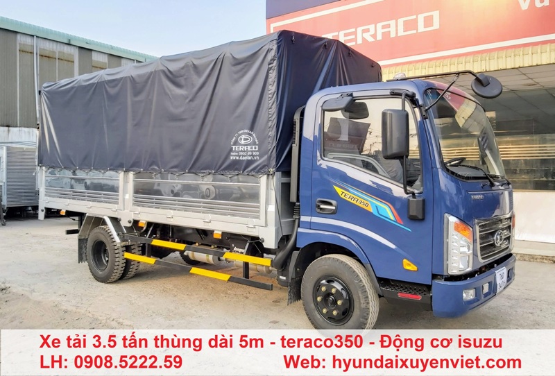 Giá xe tải 3.5 tấn tera350 động cơ isuzu thùng 4m9 